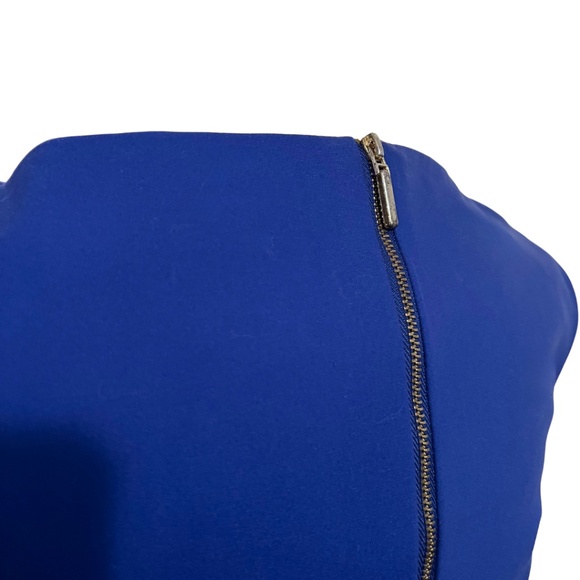 French Connection Sz 8 Royal Blue Sheath Sleeveless Peplum Professional Office - Picture 8 of 12